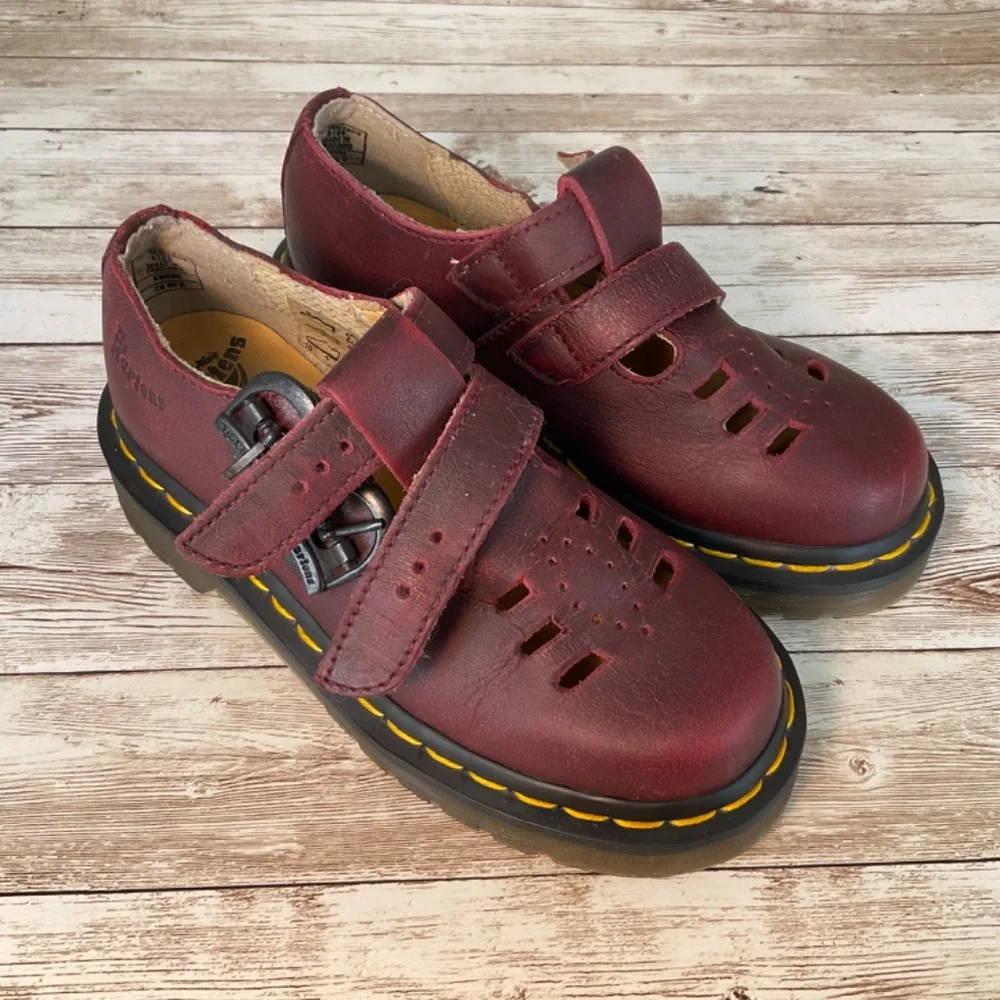 SALE‼️DR MARTENS KIDS COLLECTION OXFORDS CLASSIC MARY JANE 2 BUCKLE STRAP 13 EUC